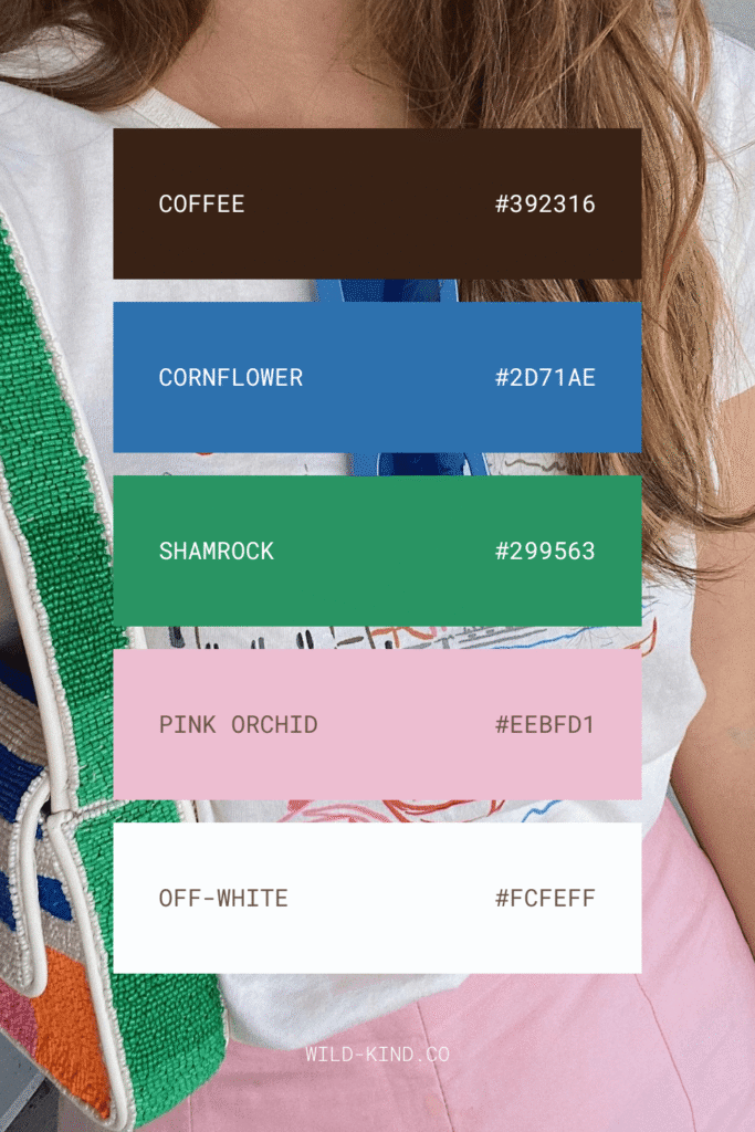 A website color palette for online educators and group program coaches in vibrant, bold tones