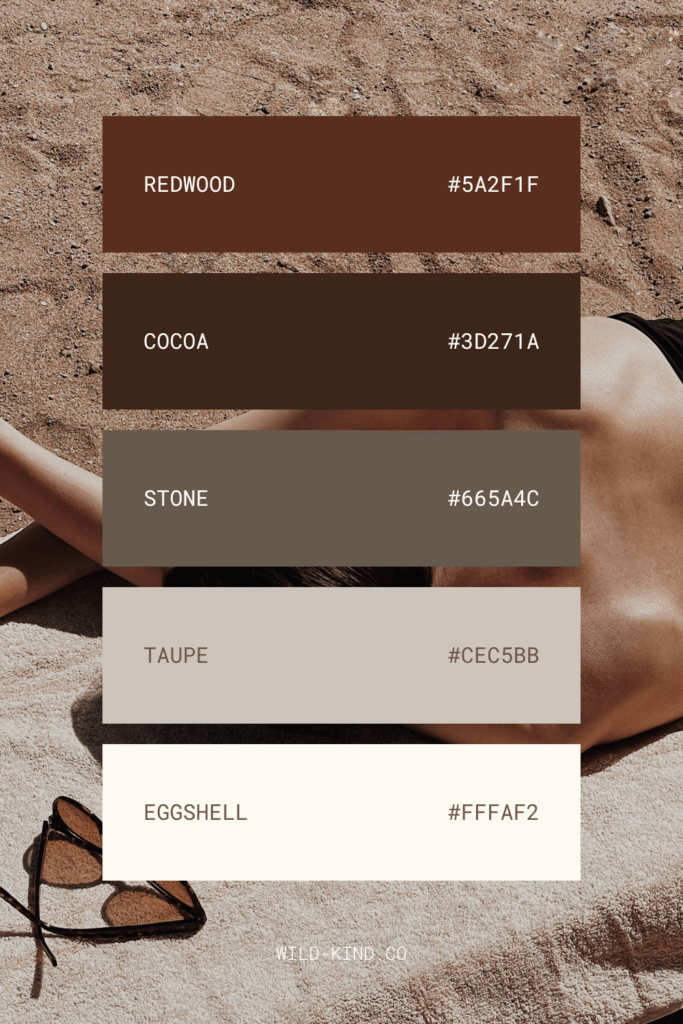 A website color palette for executive coaches and consultants in warm, timeless tones