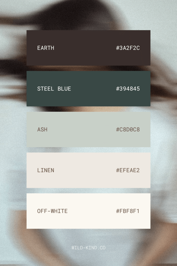 A website color palette for VAs and service providers in understated, neutral tones
